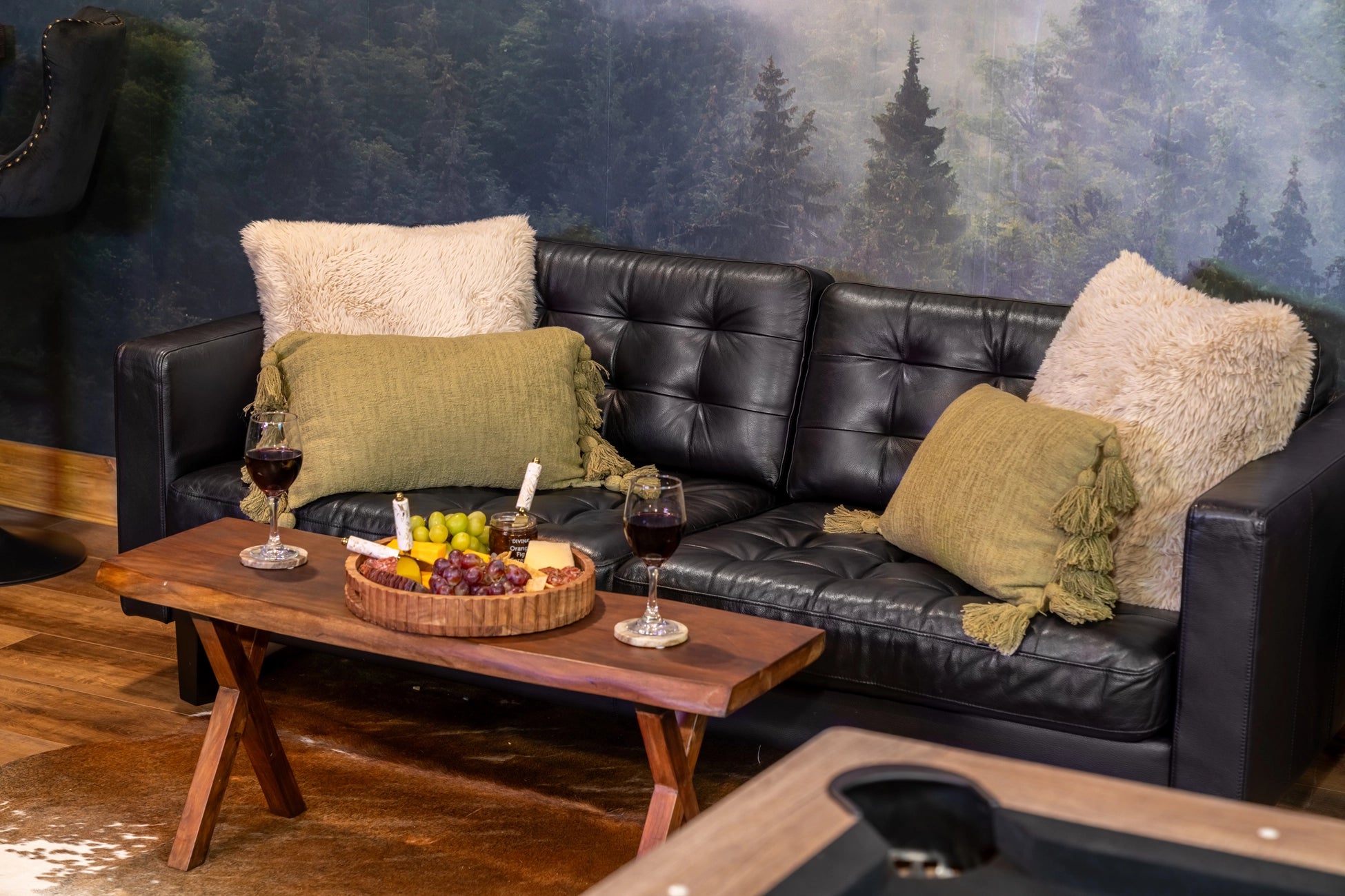 Dark Space Interior Airbnb Photography: Luxury Mountain Retreat in Albrightsville, PA