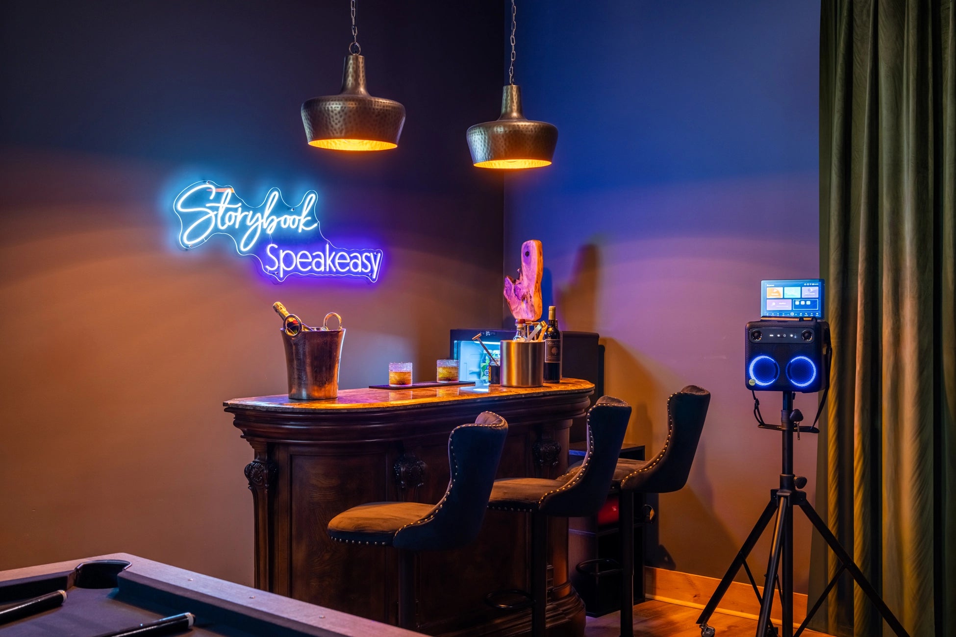 Dark Space Interior Airbnb Photography: Luxury Mountain Retreat in Albrightsville, PA