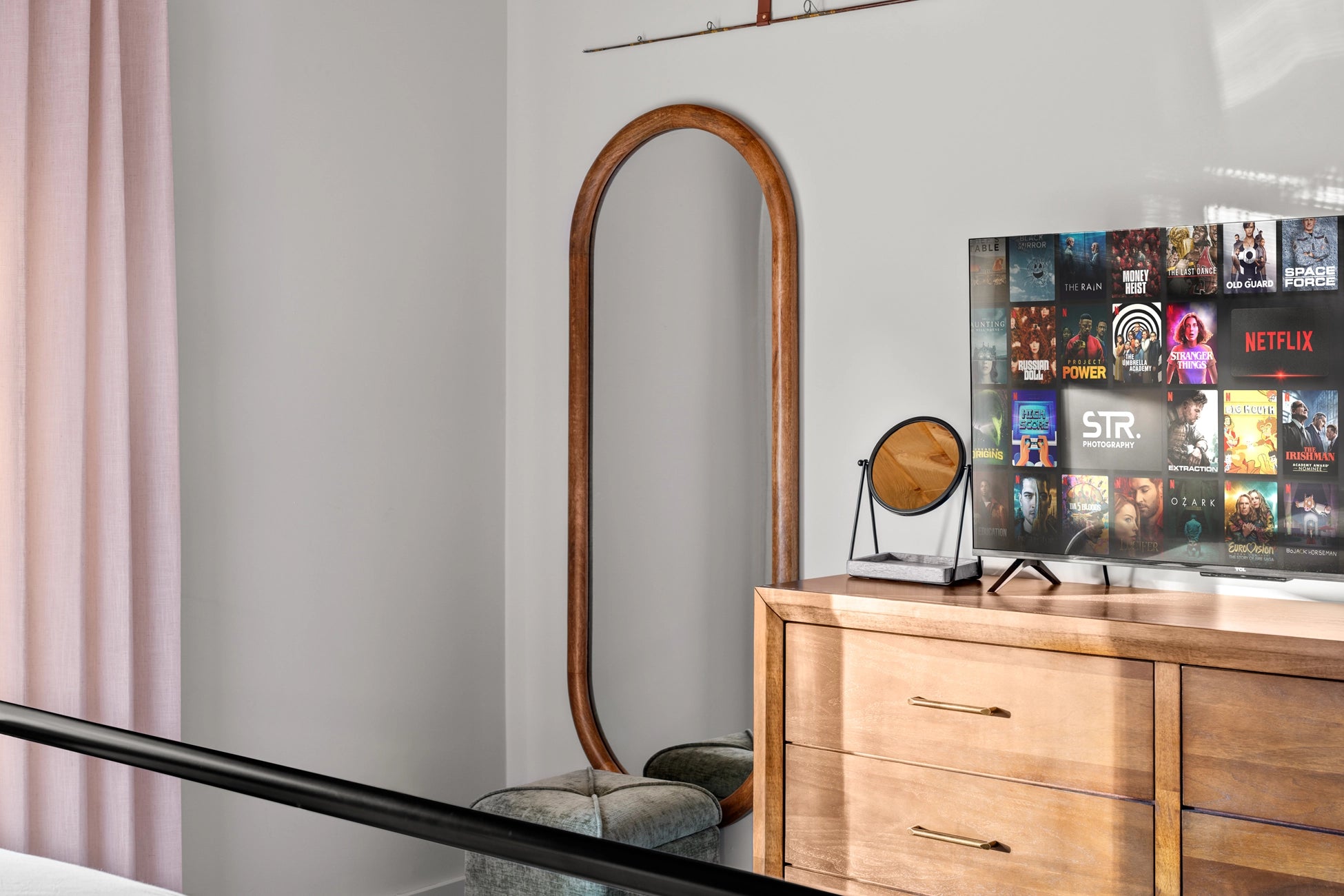 Dark Space Interior Airbnb Photography: Luxury Mountain Retreat in Albrightsville, PA