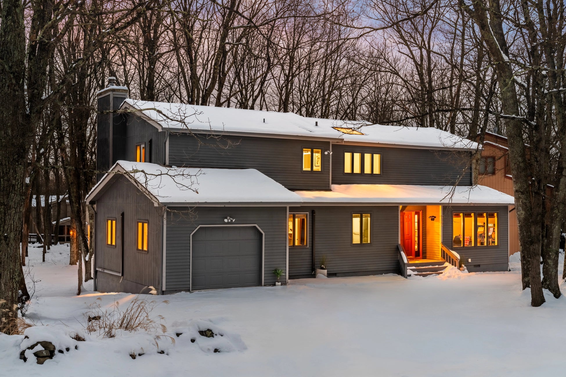 Airbnb Photography: Upscale Poconos Retreat with Twilight and Drone Photography in East Stroudsburg, PA