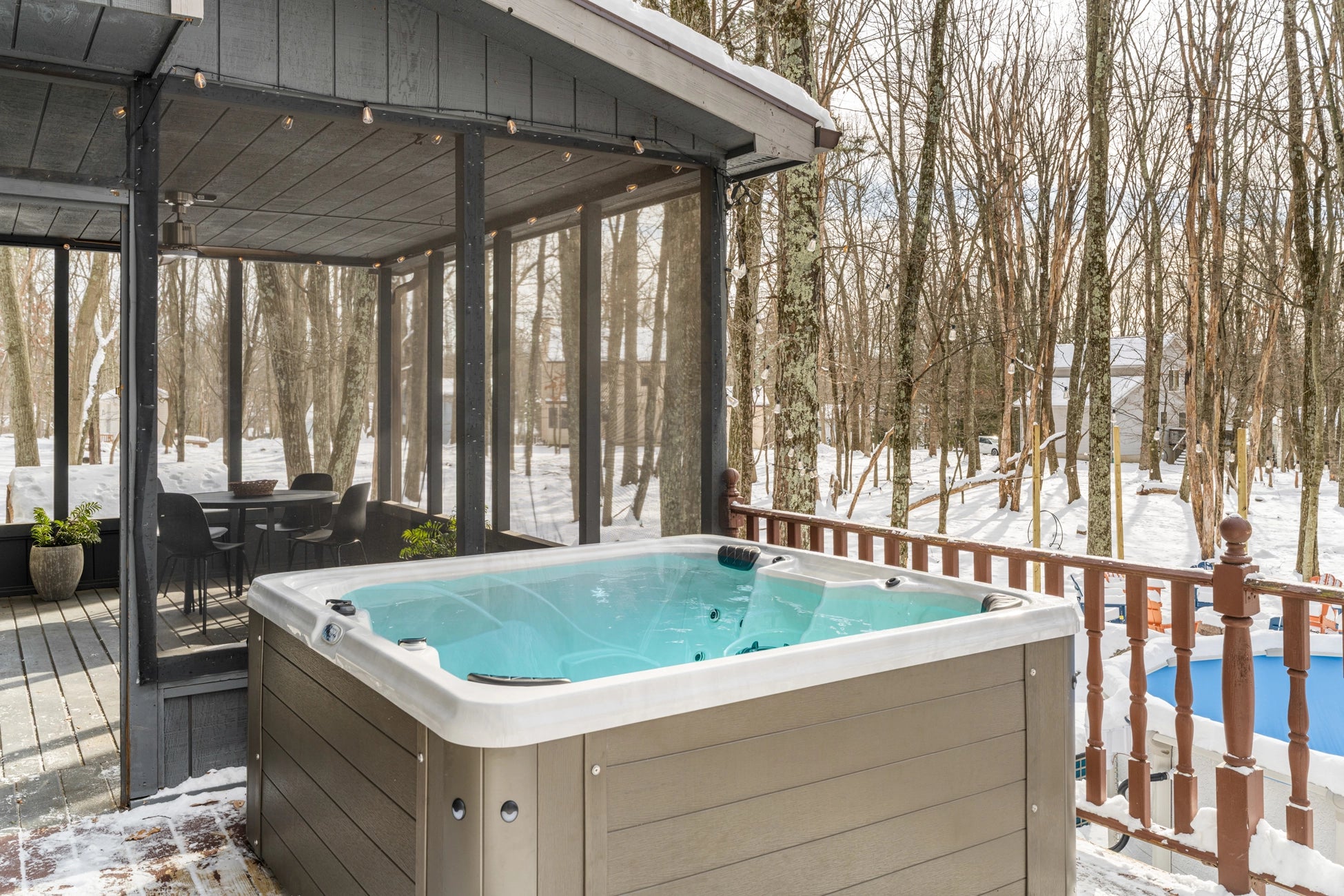 Airbnb Photography: Upscale Poconos Retreat with Twilight and Drone Photography in East Stroudsburg, PA